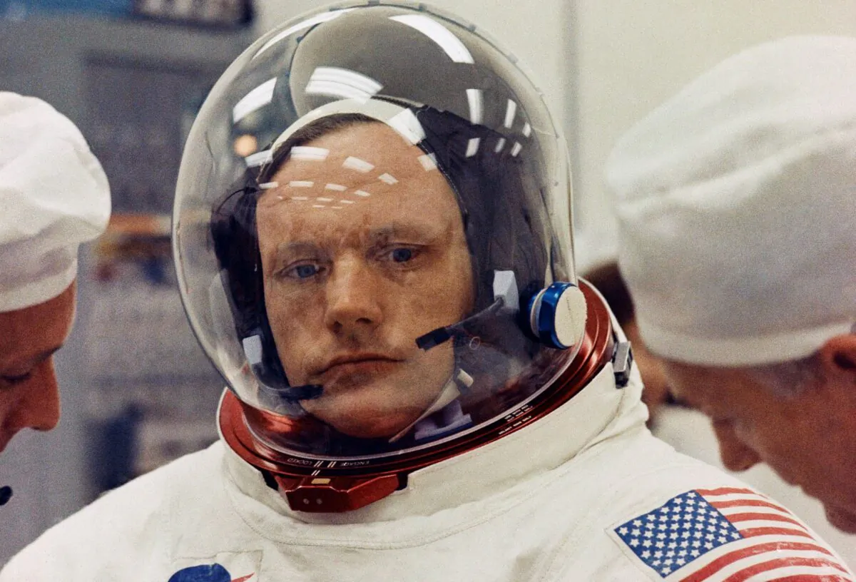 Astronaut Neil Armstrong in a space suit in 1969. (AP Photo)