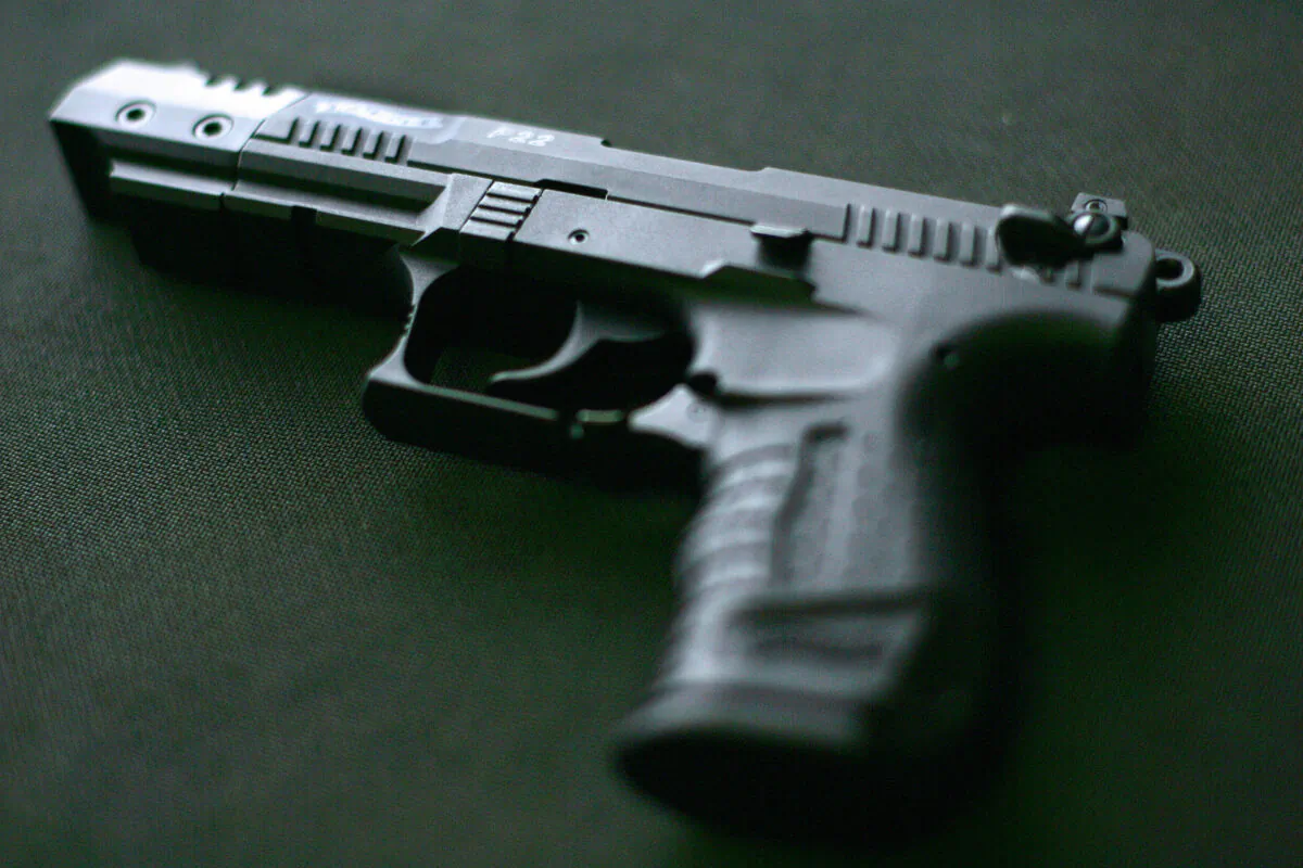 A Walther P22 pistol in Centerville, Va., on April 17, 2007. (Tim Sloan/AFP via Getty Images)