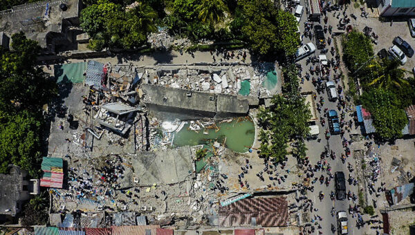 An aerial view of the Hotel Le Manguier