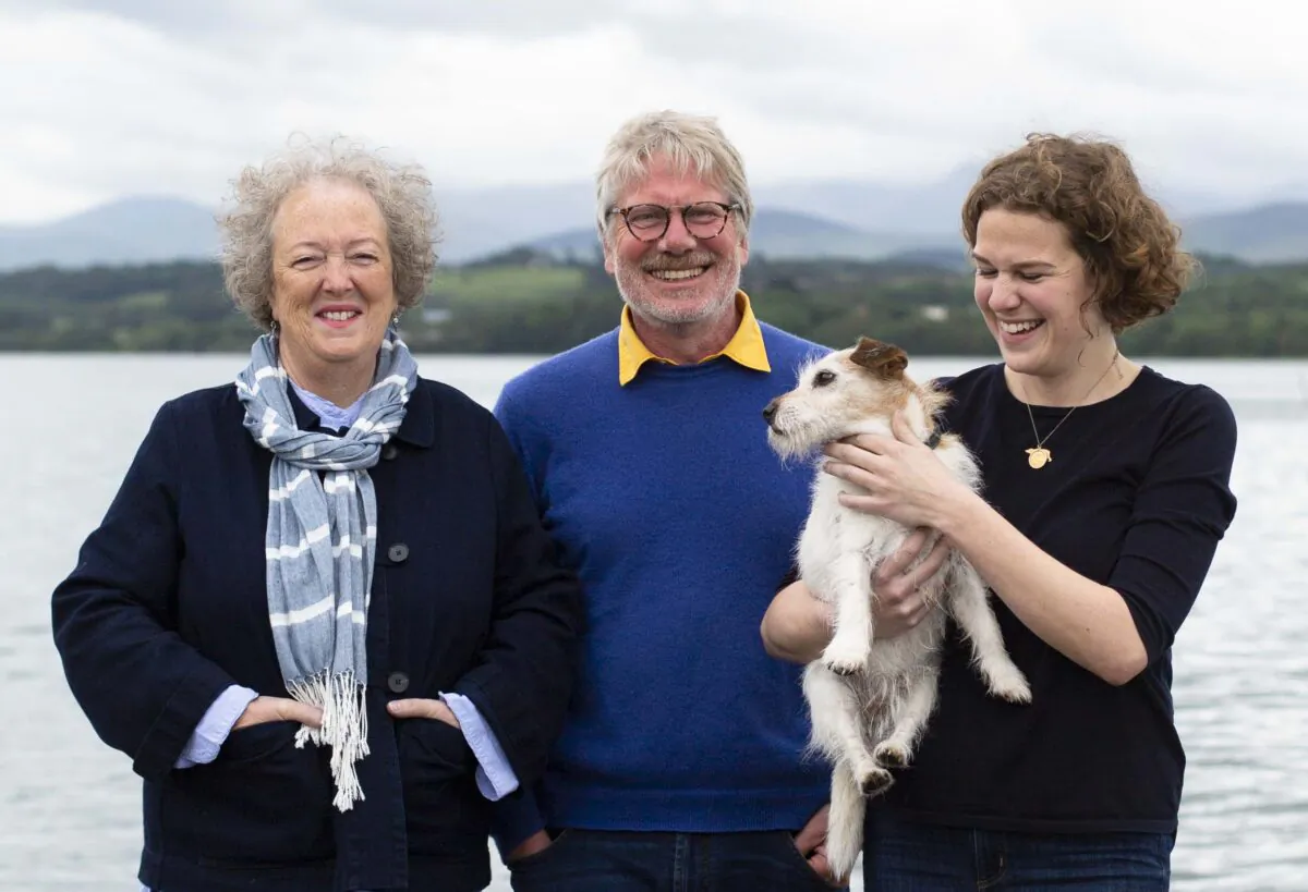 (Left to Right) Alison, David, and Jess Lea-Wilson, the family behind Halen Mon. Halen Môn (Welsh for "Anglesey sea salt") is collected from the Menai Strait, a thin ribbon of sea between Wales and the tiny island of Anglesey. (Haarala Hamilton/Courtesy of Halen Mon)
