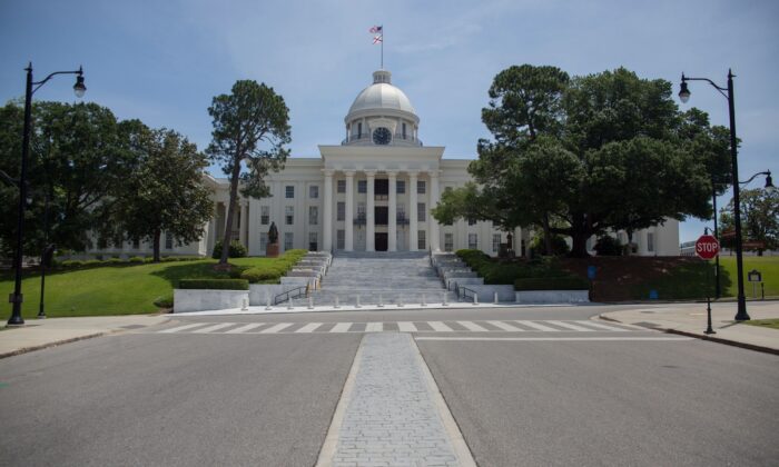 The Alabama State Capitol building in Montgomery, Ala., on May 19, 2019. (Seth Herald/AFP via Getty Images)
