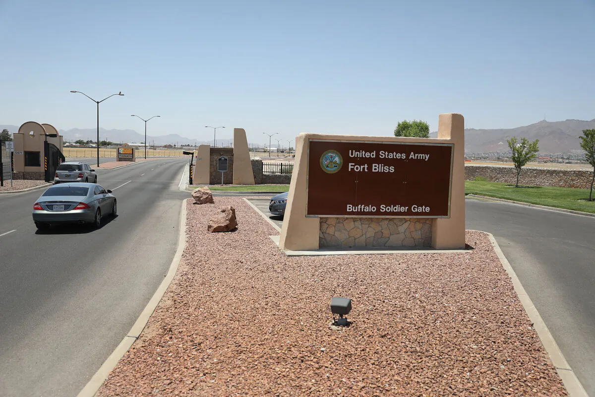 An entrance to Fort Bliss in Texas on June 25, 2018. (Joe Raedle/Getty Images)