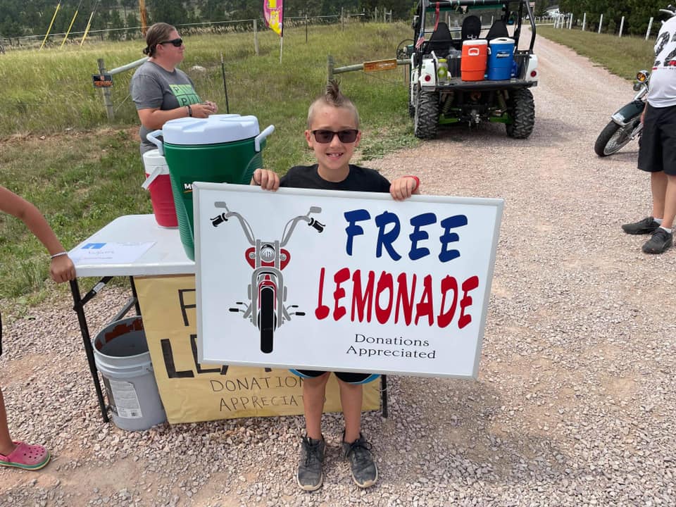 8-Year-Old’s Lemonade Stand For Sturgis Bikers Raises Over $30,000 for Children’s Hospital Wyatt