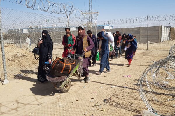 Afghan nationals cross the border