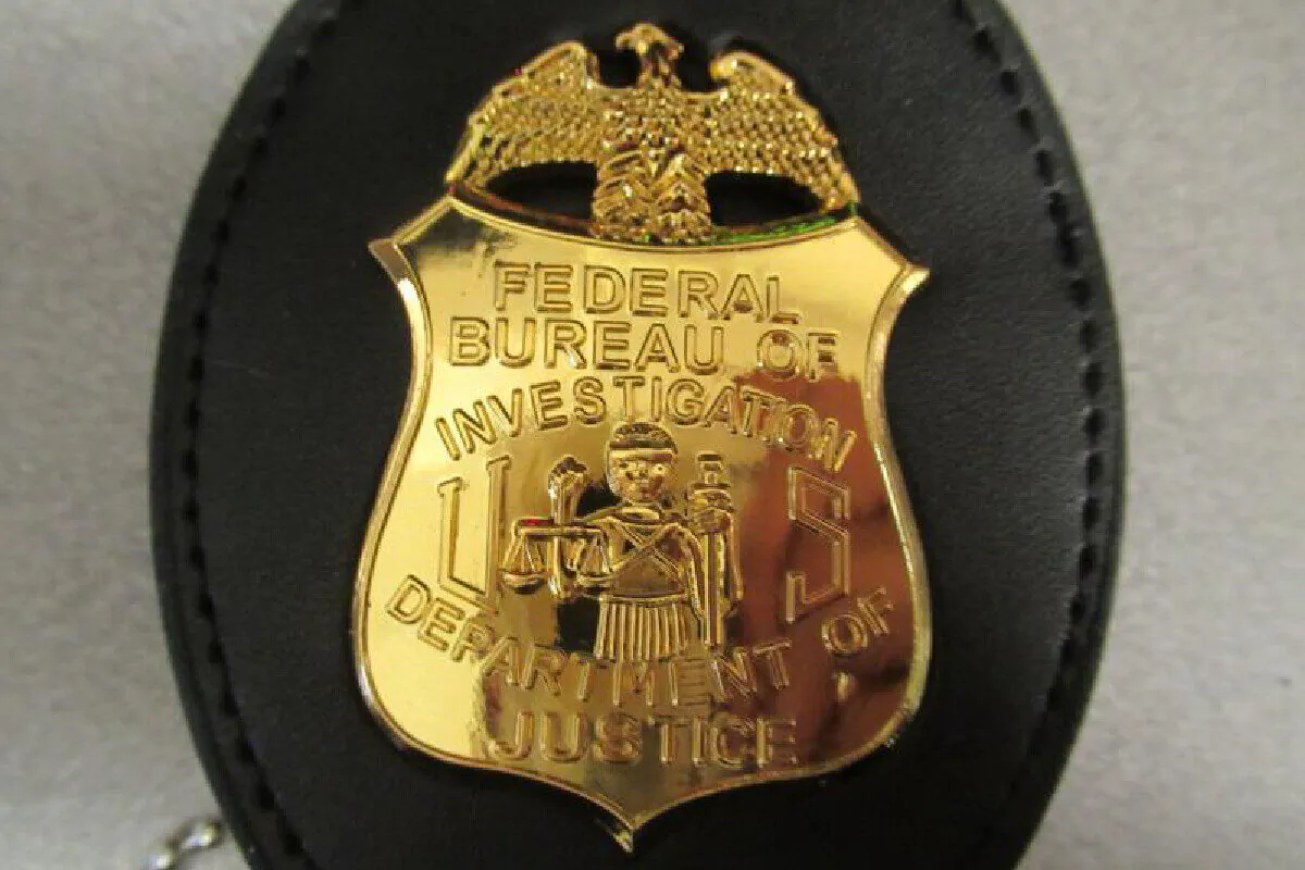 U.S. border officers seized a “very realistic” fake FBI badge arriving from China at the Chicago International Mail Branch in mid-August 2021. (U.S. Customs And Border Protection)