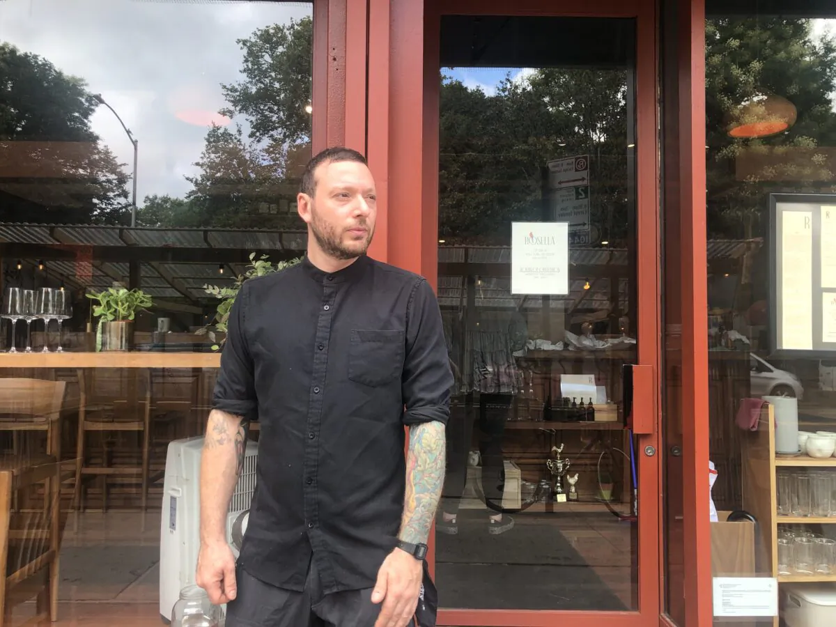 T.J. Provenzano, owner of Rosella restaurant in Manhattan on Aug. 19, 2021. (Enrico Trigoso/The Epoch Times)