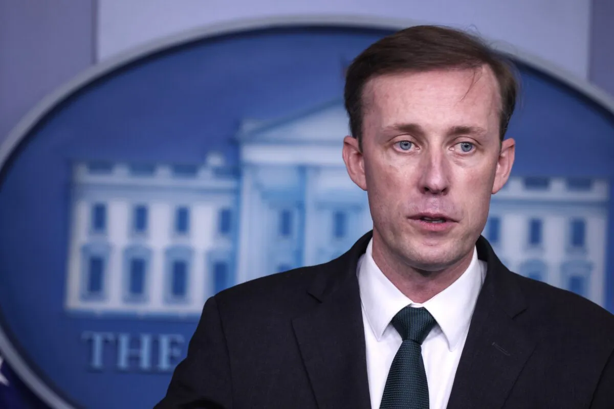 White House national security advisor Jake Sullivan speaks at a press conference in the James Brady Press Briefing Room of the White House in Washington, on Aug. 17, 2021. (Anna Moneymaker/Getty Images)