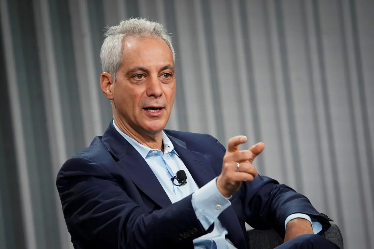 Rahm Emanuel, former mayor of Chicago, speaks at an event in Washington on Dec. 10, 2019. (Al Drago/Reuters)