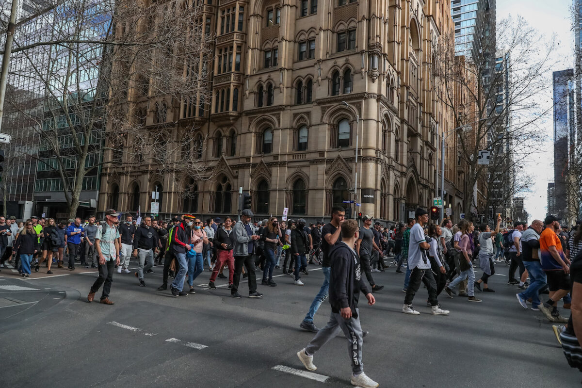 Anti-Lockdown Protesters Defy COVID-19 Restrictions To Rally In Melbourne