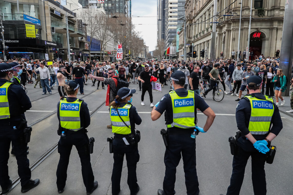Anti-Lockdown Protesters Defy COVID-19 Restrictions To Rally In Melbourne