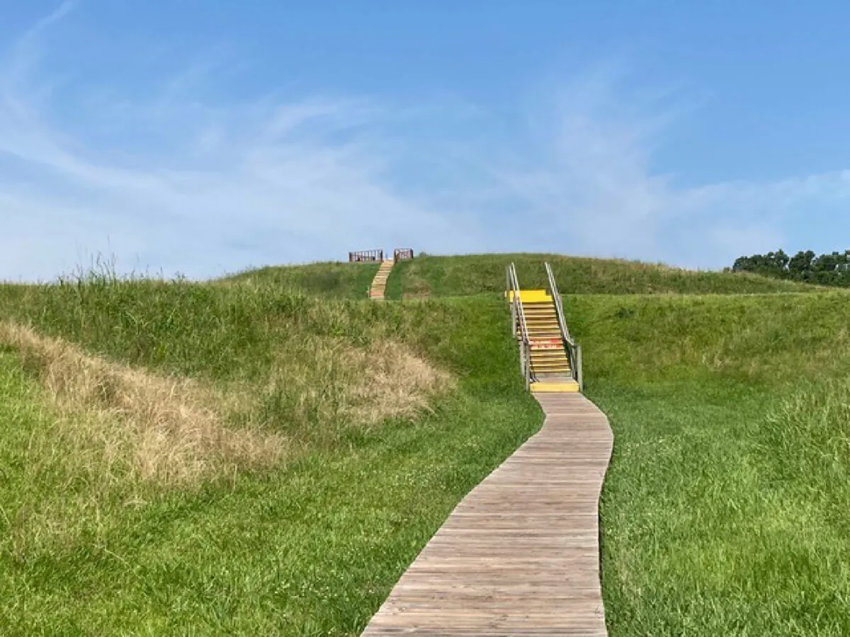 Mound A at Louisiana's Poverty Point State Park is one reason this area has been designated a World Heritage Site and listed on the National Register of Historic Places. (Bill Neely)