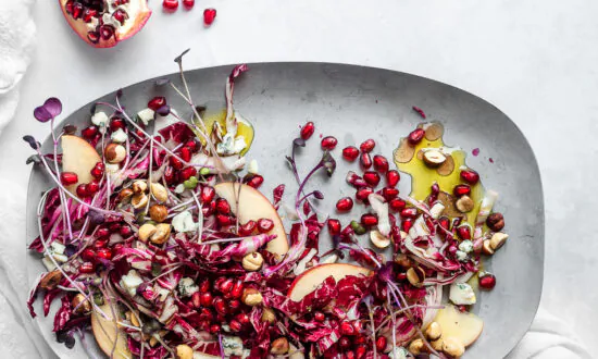 Radicchio Salad With Apples, Pomegranate, and Hazelnuts