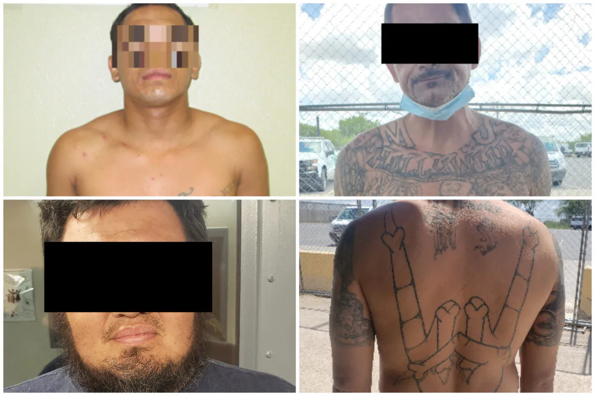 Criminals and gang members recently arrested by Border Patrol after illegally entering the United States. (CBP)
