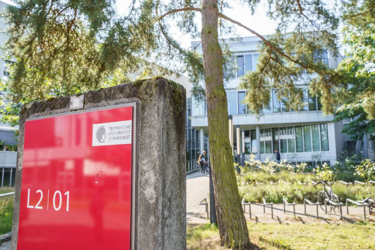 A view of the building L201 on the Lichtwiese campus of the Technical University Darmstadt, in Darmstadt, Germany, on Aug. 24, 2021. (Frank Rumpenhorst/dpa via AP)