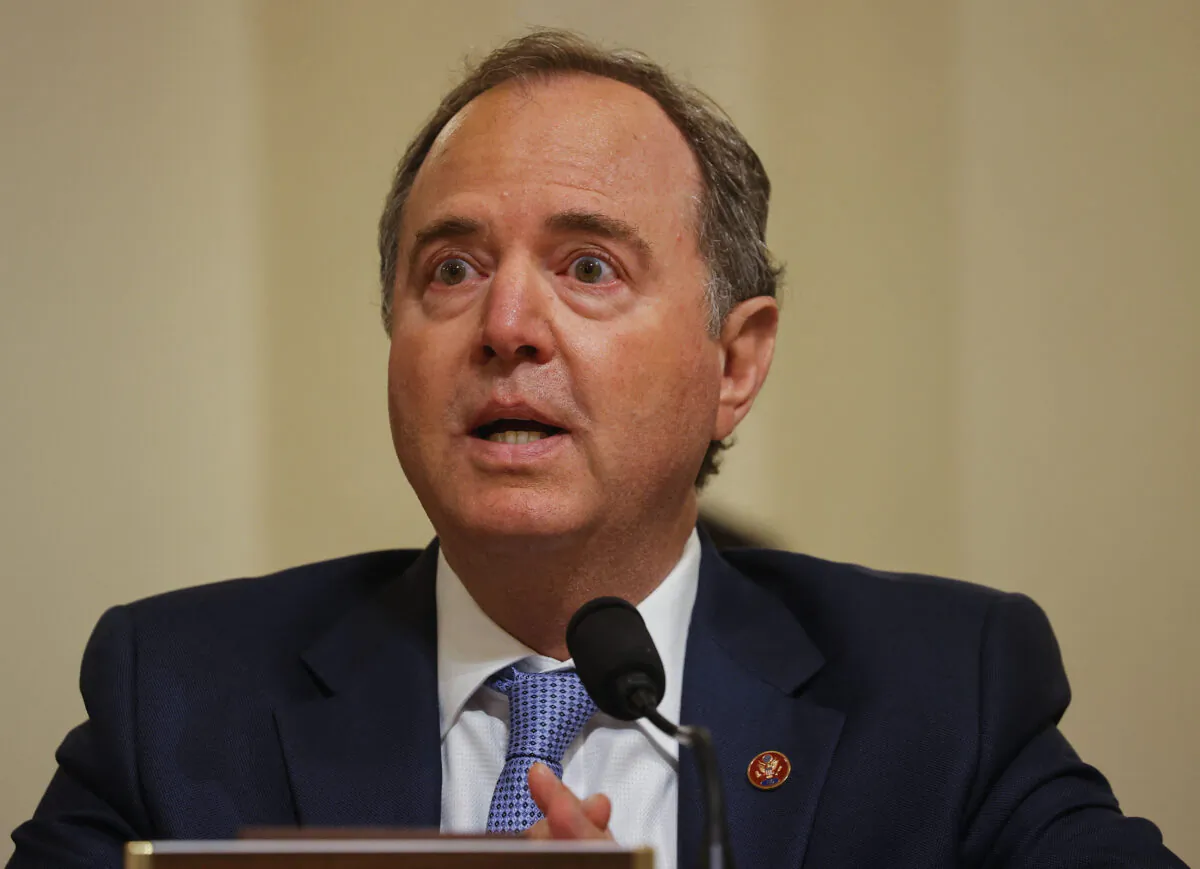 Rep. Adam Schiff (D-Calif.) is seen in Washington on July 27, 2021. (Jim Bourg/Pool/AFP via Getty Images)
