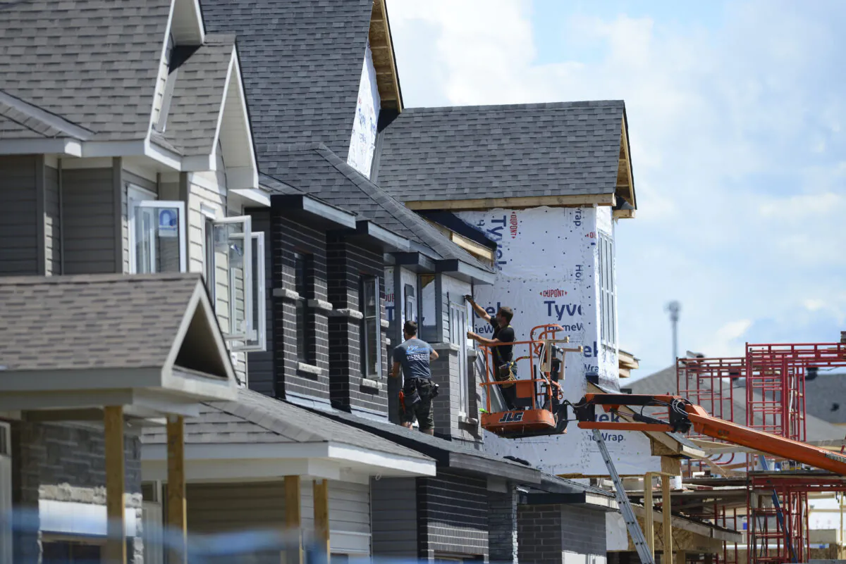 A new home is being built in a housing development in Ottawa on July 14, 2020. A key item during the election campaign is dealing with a crisis of unaffordable housing. (The Canadian Press/Sean Kilpatrick)