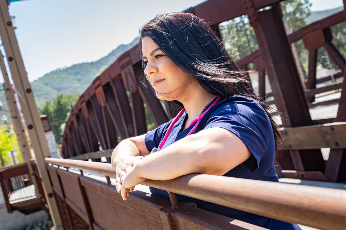 Nurse Joei in Temecula, Calif., on May 8, 2021. (John Fredricks/The Epoch Times)
