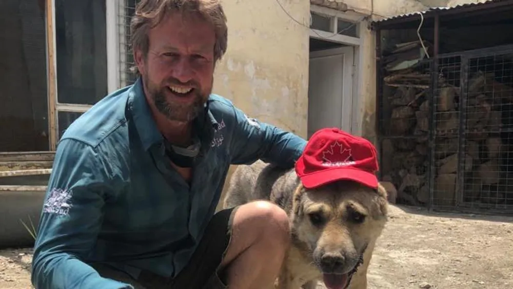 Paul Farthing, also known as Pen Farthing, in an undated image from his animal shelter in Kabul, Afghanistan. (PA Media)