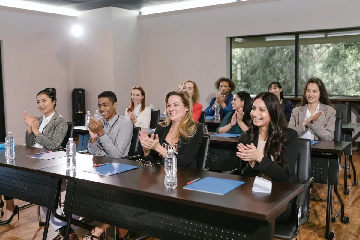 Adults in classroom. (Pexels)