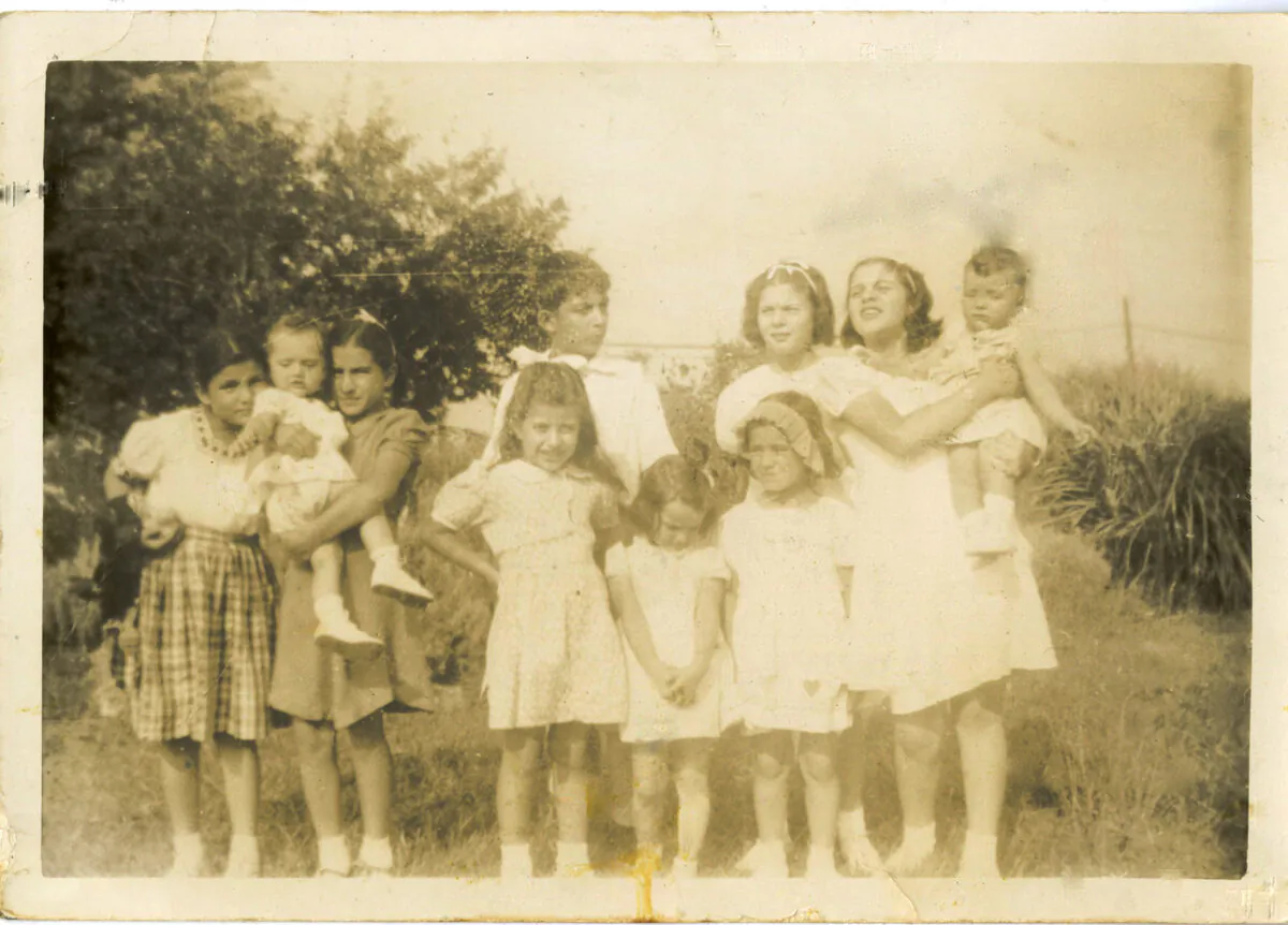 Celebrating the author's 5th birthday on August 4, 1942. It was an annual event to have an outdoor family outing, for both young and old to get some R and R. (Courtesy of Eleanor Rodio Furlong)