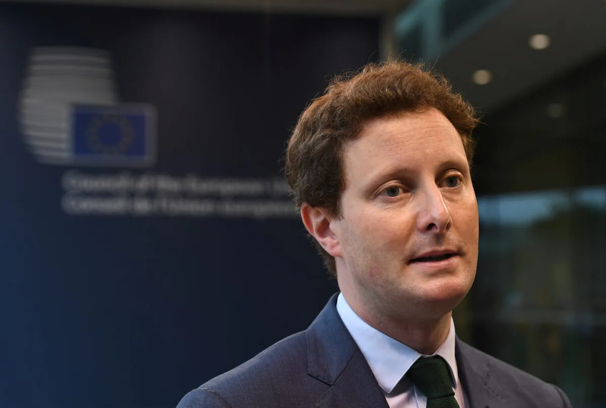 French minister for European affairs Clement Beaune answers journalists as he arrives at a General Affairs meeting in Luxembourg, on June 22, 2021. (John Thys/Pool via Reuters)
