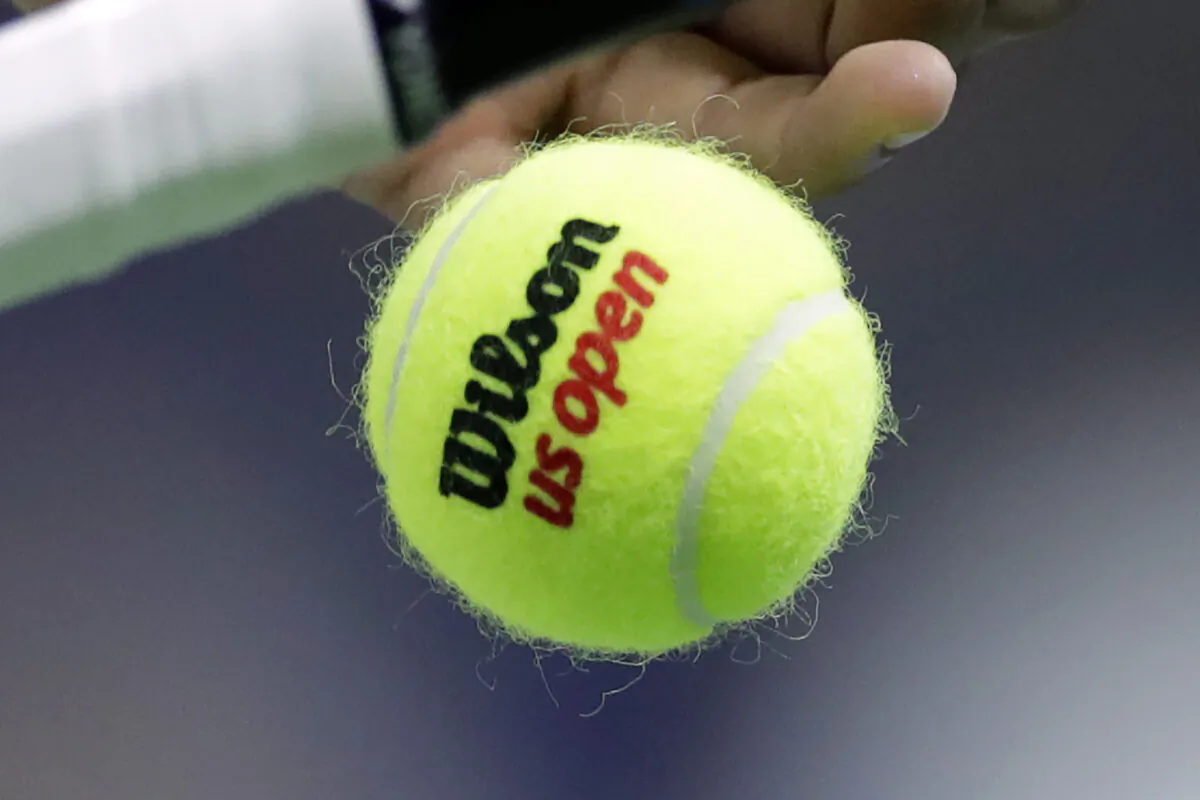 Nick Kyrgios, of Australia, tosses a tennis ball before serving to Andrey Rublev, of Russia, during the third round of the U.S. Open tennis tournament in New York on Aug. 31, 2019. (Adam Hunger/AP Photo)
