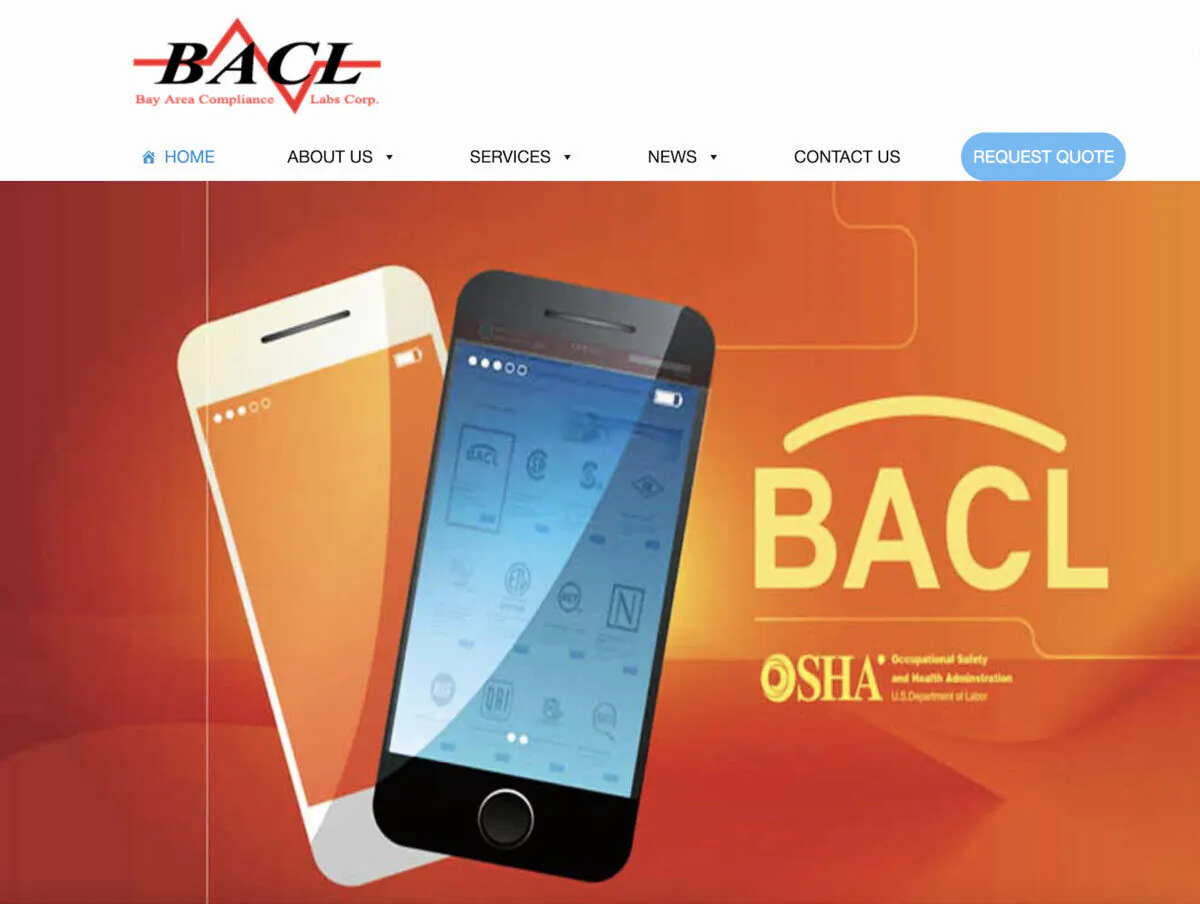 A Screen Shot of BACL's website.(Screenshot by The Epoch Times)