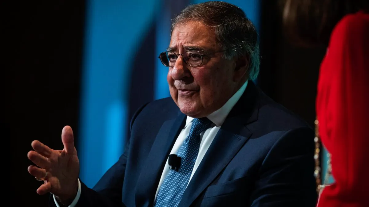 Leon Panetta, former U.S. Defense Secretary and former director of the Central Intelligence Agency, speaks during a discussion on countering violent extremism, at the Ronald Reagan Building and International Trade Center in Washington on Oct. 23, 2017. (Drew Angerer/Getty Images)