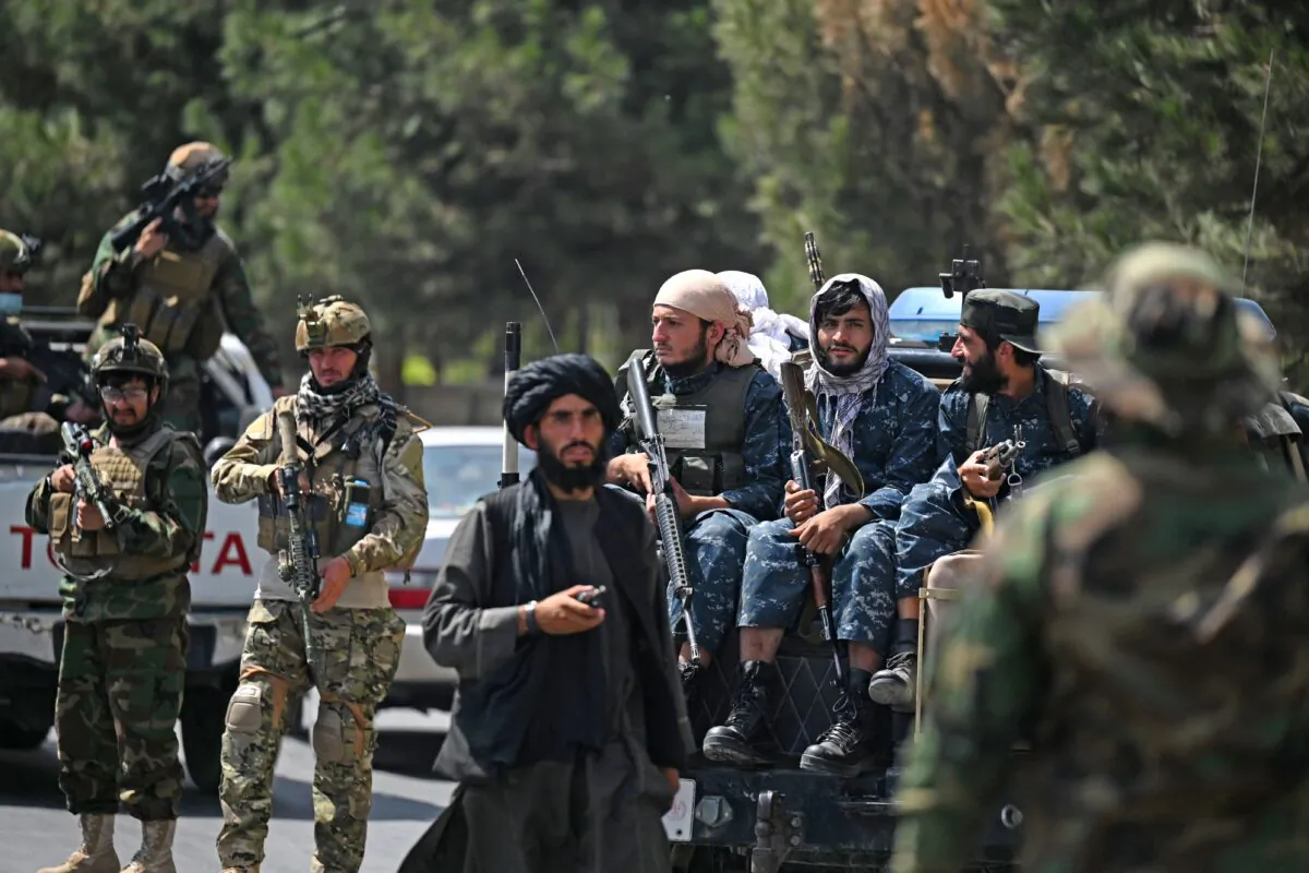Taliban terrorists in Kabul, Afghanistan, on Aug. 29, 2021. (Aamir Qureshi/AFP via Getty Images)