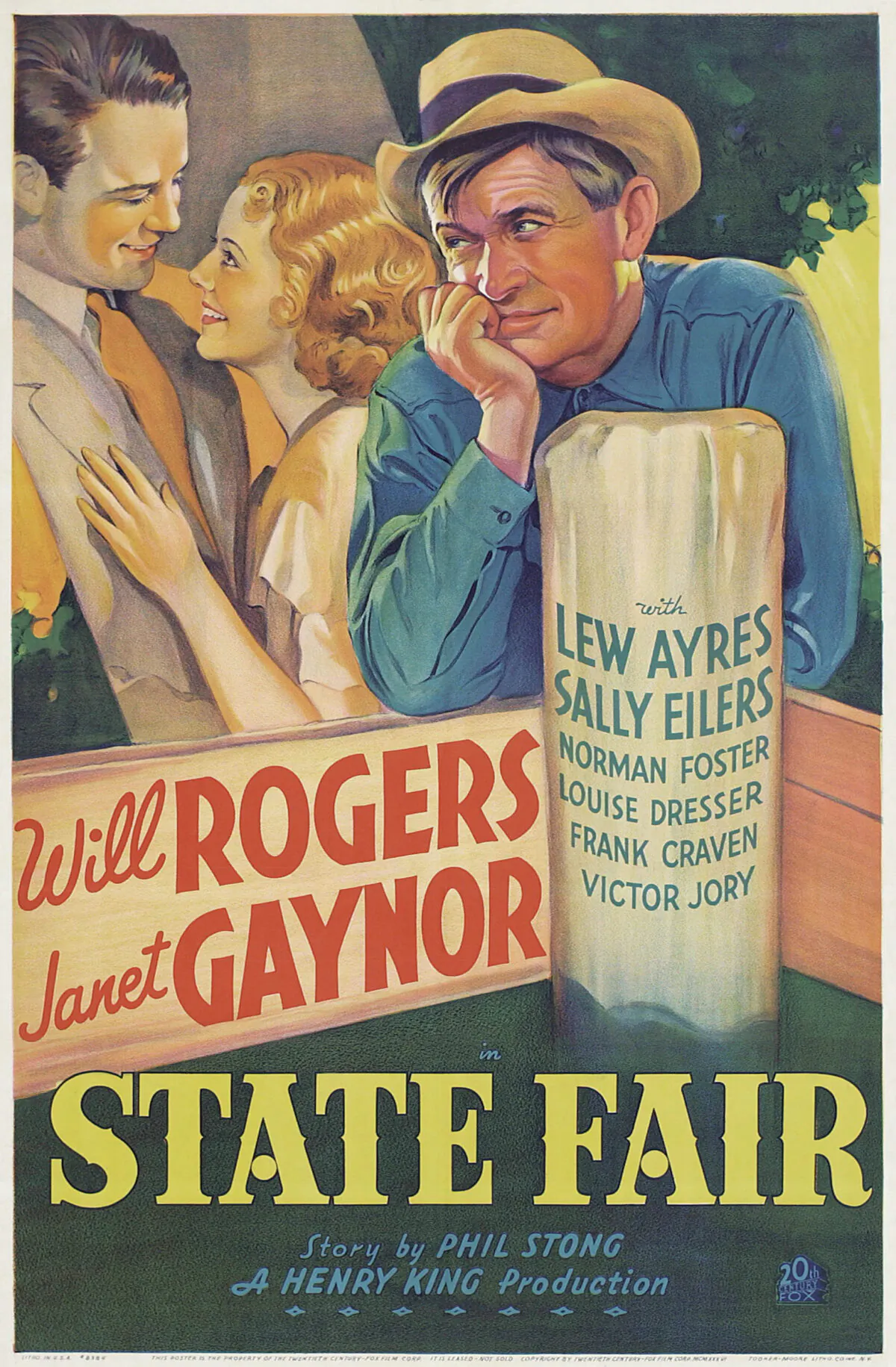 Theatrical release poster for the 1933 film State Fair. (Public Domain)