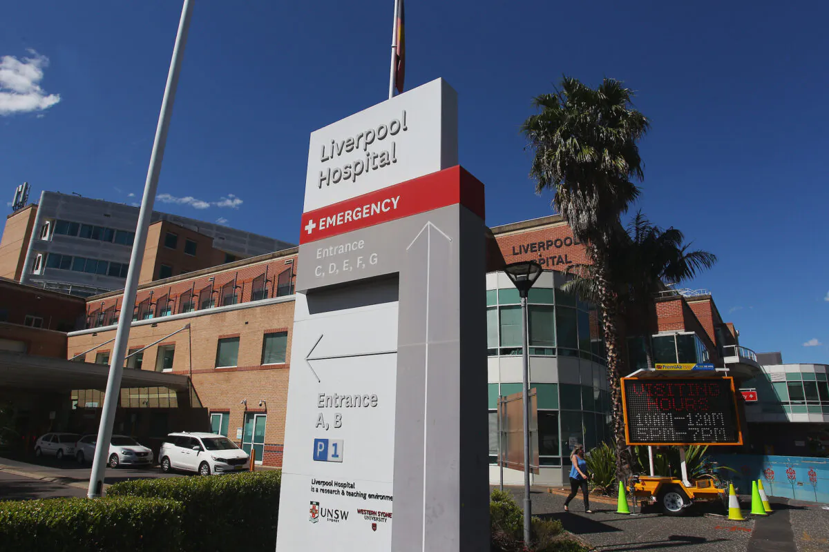 A general view of Liverpool Hospital as seen in Sydney, Australia, on Oct. 10, 2020. (Lisa Maree Williams/Getty Images)