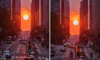 Time-Lapse Video Shows Mind-Blowing ‘Manhattanhenge’ With Busy Street and Plane Overhead