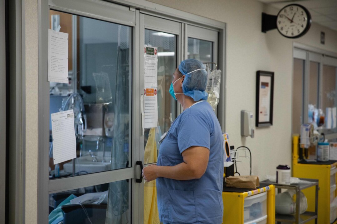 A healthcare professional as seen in a file photo. (Megan Jelinger/AFP via Getty Images)