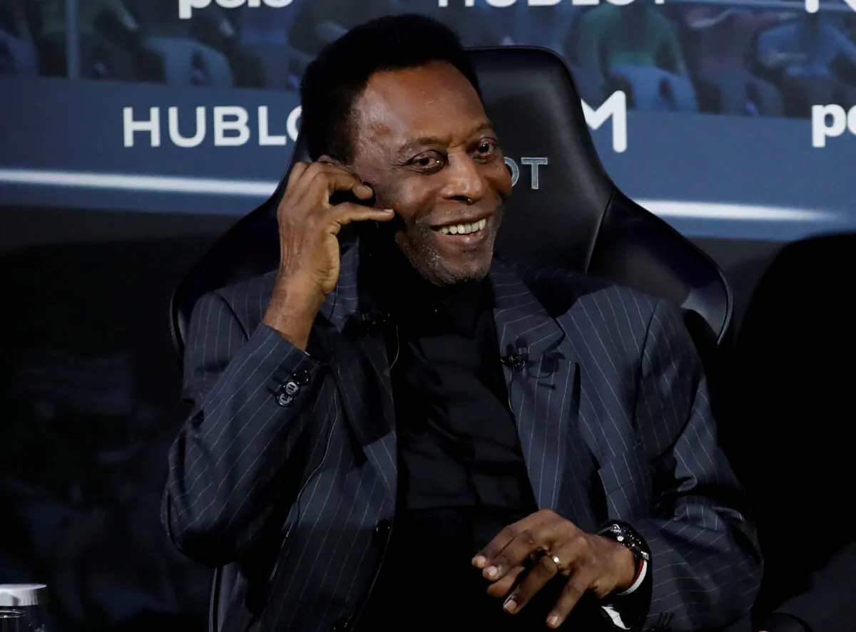 Brazilian soccer legend Pele in Paris on April 2, 2019. (Christian Hartmann/Reuters)