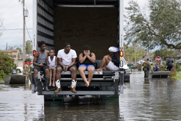 People are evacuated from floodwaters