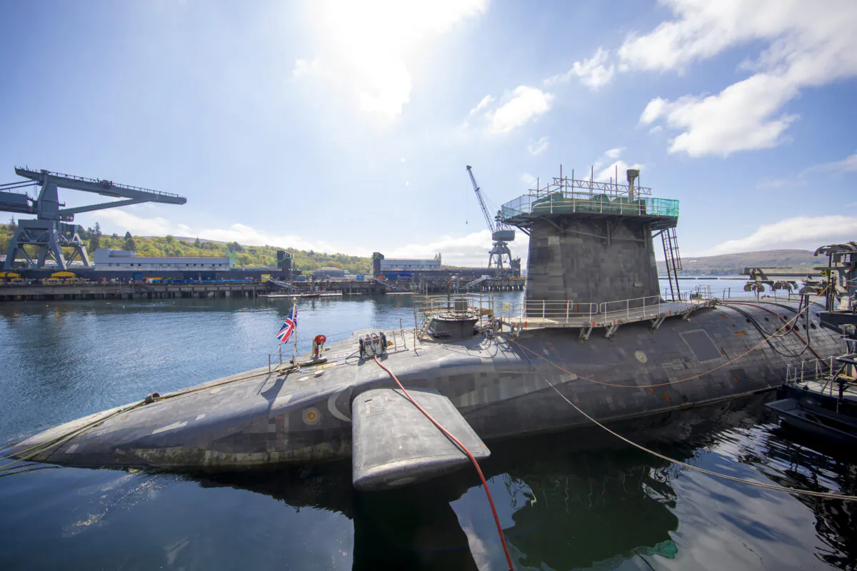 HMS Vigilant at HM Naval Base Clyde, Faslane, which carries the UK's Trident nuclear deterrent, in an undated file photo. (PA)
