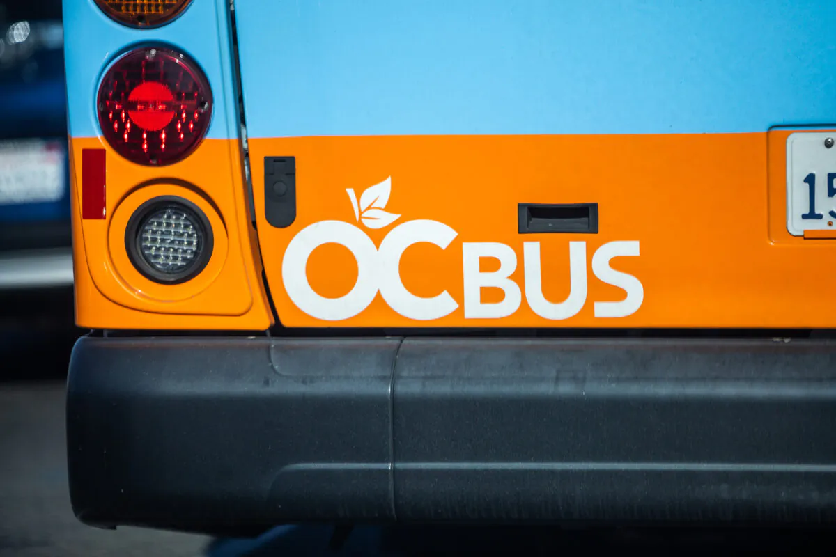 An OCTA bus in Orange, Calif., on Dec. 16, 2021. (John Fredricks/The Epoch Times)