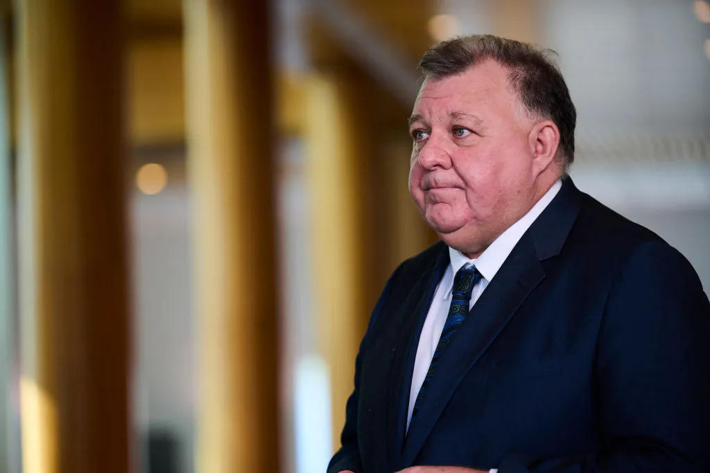 Craig Kelly announces his leadership of the United Australia Party and speaks against COVID-19 vaccination in a press conference at Parliament House on August 23, 2021 in Canberra, Australia.  (Rohan Thomson/Getty Images)