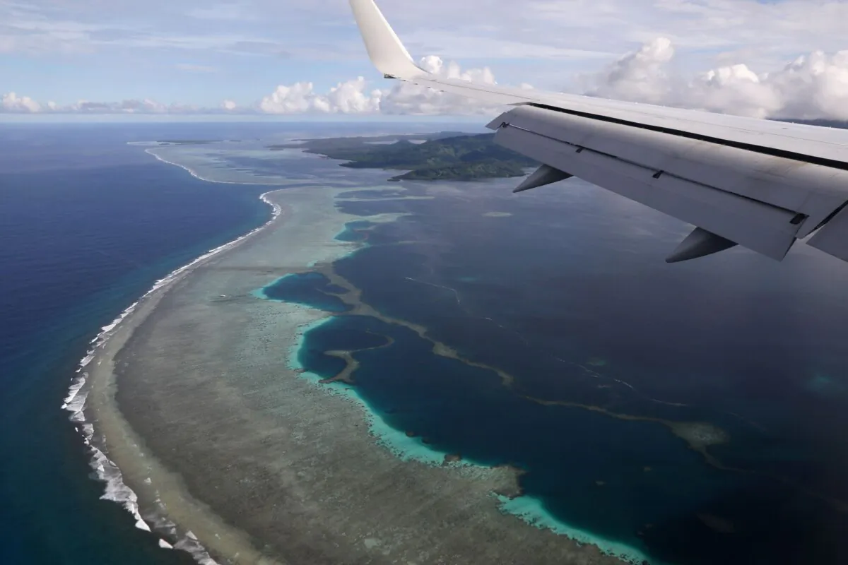 An aerial view of Kolonia, Federated States of Micronesia, on Aug. 5, 2019. (Jonathan Ernst/Reuters)