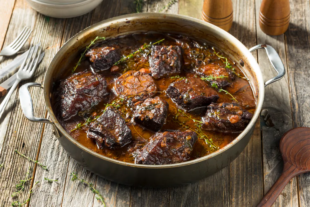 Short ribs are excellent for slow-cooked braises. The long cook time delivers flavor and fall-off-the-bone meat. (Brent Hofacker/Shutterstock)