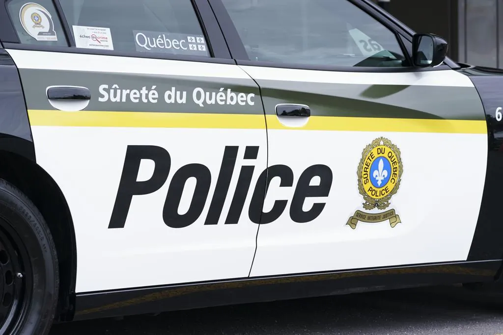 A Sûreté du Québec police car is seen in Montreal, on July 22, 2020. (The Canadian Press/Paul Chiasson)