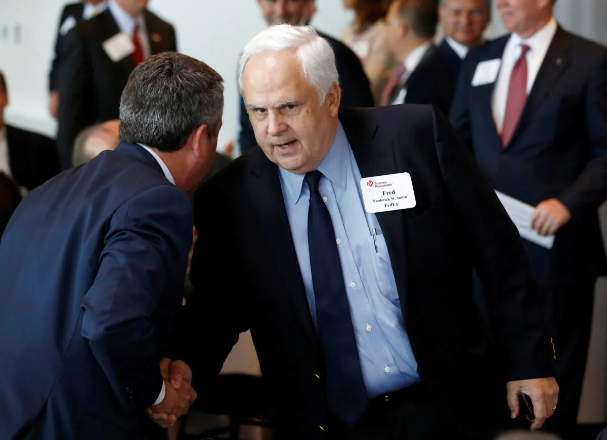 Fedex CEO Fred Smith is pictured at a business roundtable meeting of company leaders and U.S. Republican Presidential candidate Mitt Romney in Washington on June 13, 2012. (Jason Reed/Reuters)