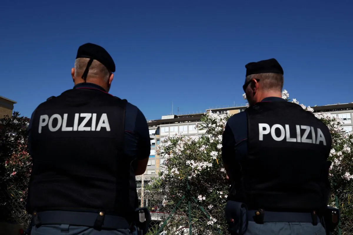 Policemen in Rome, Italy, in a file photo.  (Isabella Bonotto/AFP via Getty Images)