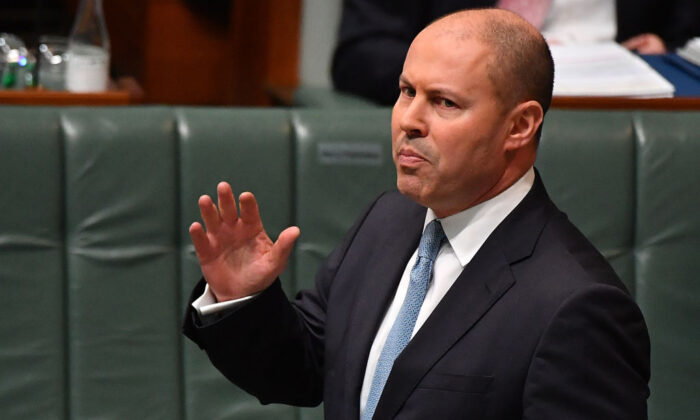 Treasurer Josh Frydenberg during Question Time in the House of Representatives at Parliament House in Canberra, Australia, on June 02, 2021. (Sam Mooy/Getty Images)