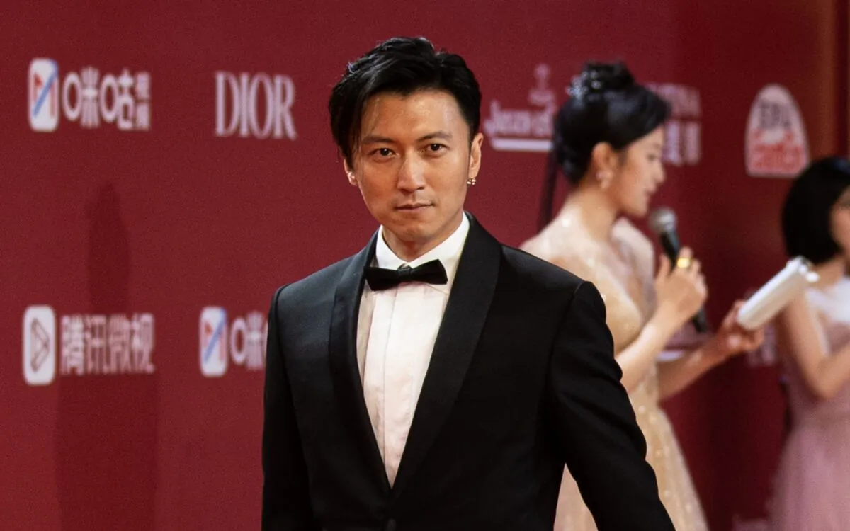 Actor Nicholas Tse Ting-fung walks on the red carpet during the opening ceremony of 24th Shanghai International Film Festival in Shanghai, China on June 11, 2021. (Yves Dean/Getty Images)