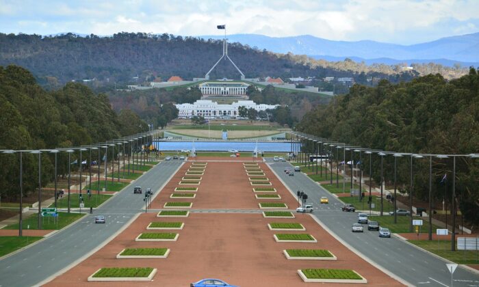 A presumption    down   Anzac Parade towards Parliament House successful  Canberra, successful  the Australian Capital Territory, Australia. (Patty Jansen/pixabay)
