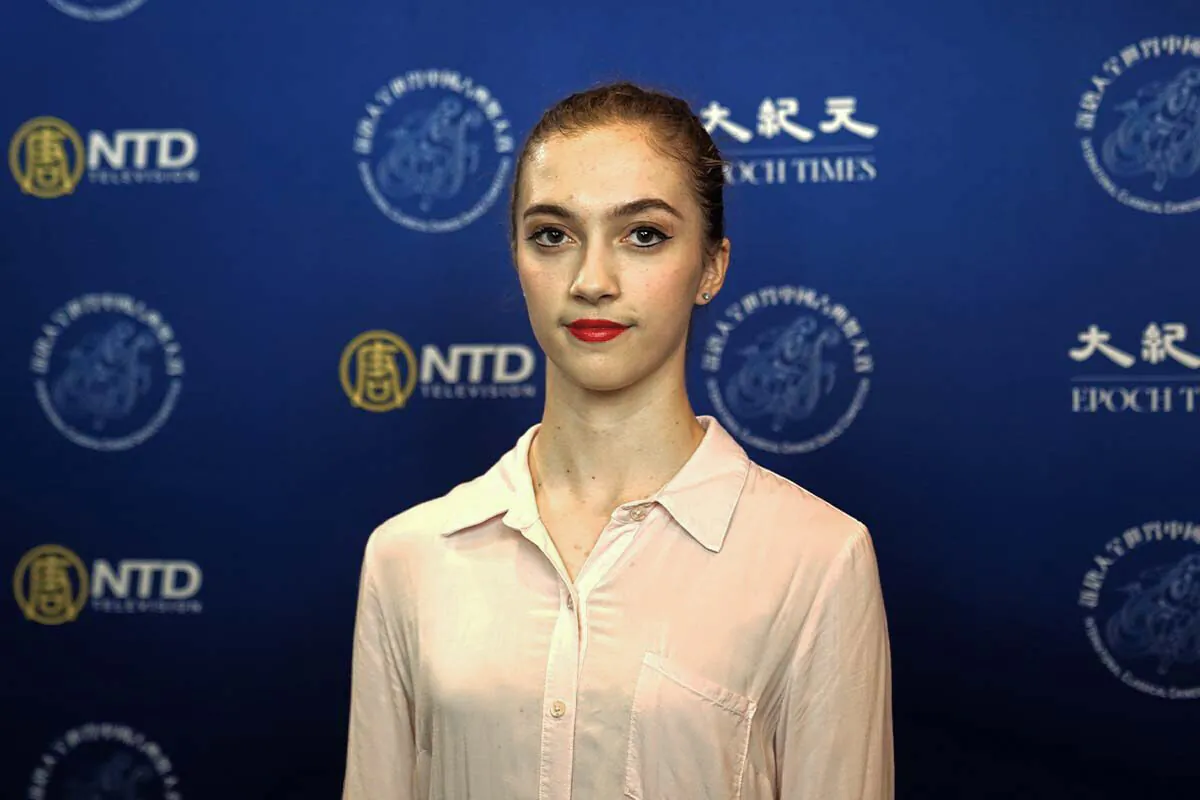 Lillian Parker participated in the junior female division of the 9th NTD International Classical Chinese Dance Competition in New York state on Sept. 4, 2021. (The Epoch Times)