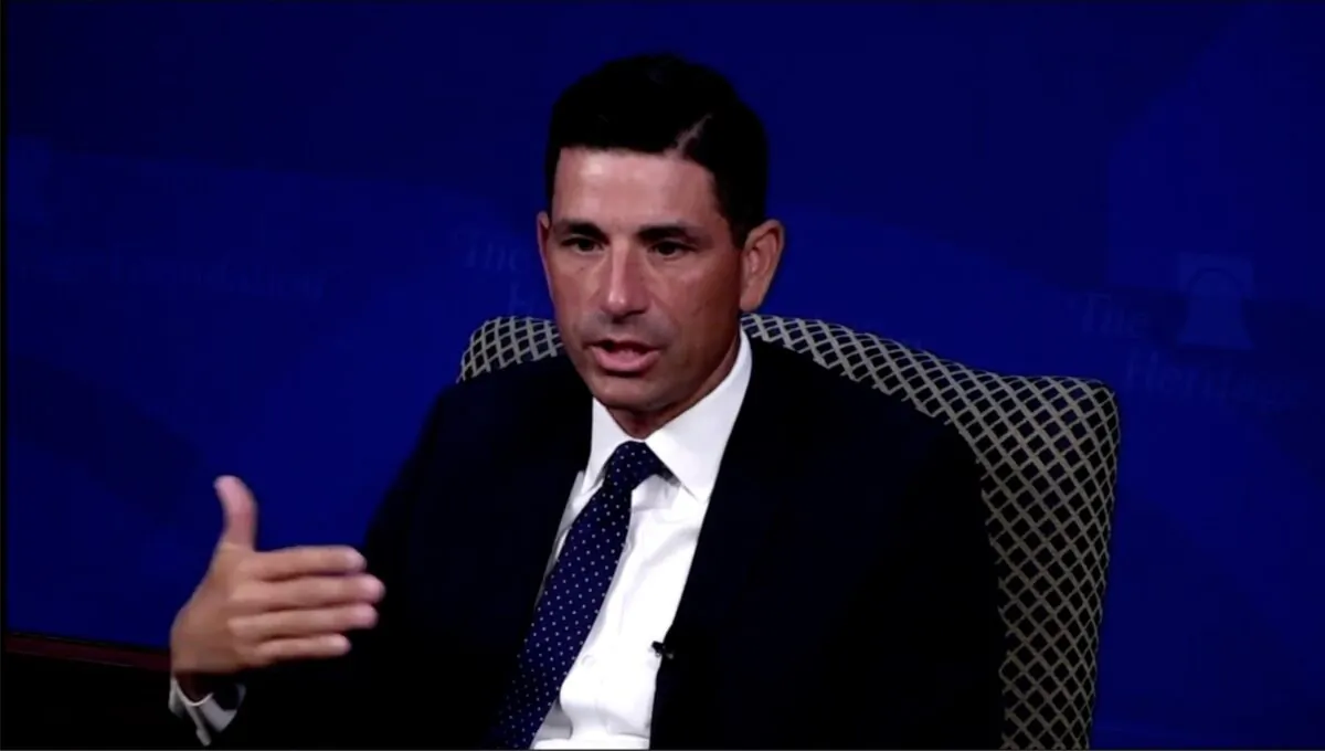 Former Acting DHS secretary Chad Wolf speaks at a Heritage Foundation webinar on the eve of the 20th anniversary of 9/11 on Sept. 7, 2021. (Heritage Foundation / Screenshot via The Epoch Times)