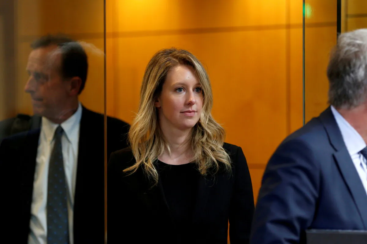 Former Theranos CEO Elizabeth Holmes leaves after a hearing at a federal court in San Jose, Calif., on July 17, 2019. (Stephen Lam/Reuters)