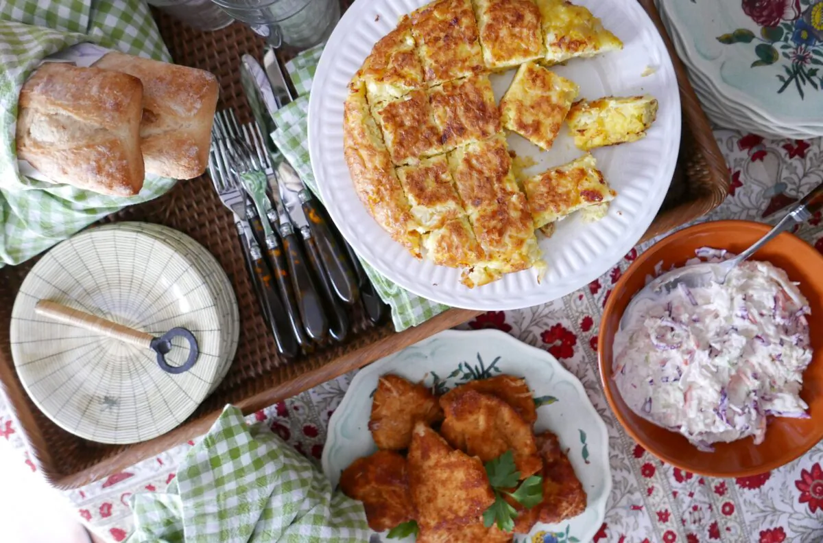 This tailgate party spread is anchored by recipes that stand the test of time—that is, overnight in the fridge, where they actually improve a bit. (Victoria de la Maza)
